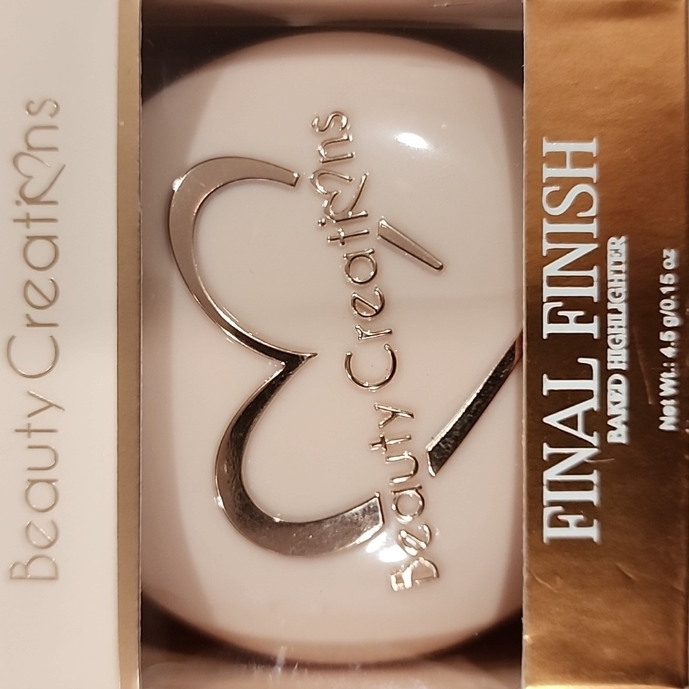 Beauty creation gold fashioned. Final finish baked highlighter in gold.
